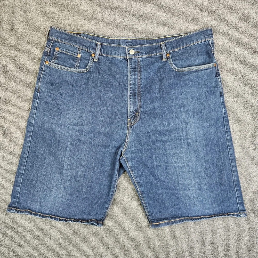 Levi's 569 Denim Jean Shorts Men's 44 Jorts Loose‎ Straight Baggy Dark Wash Blue